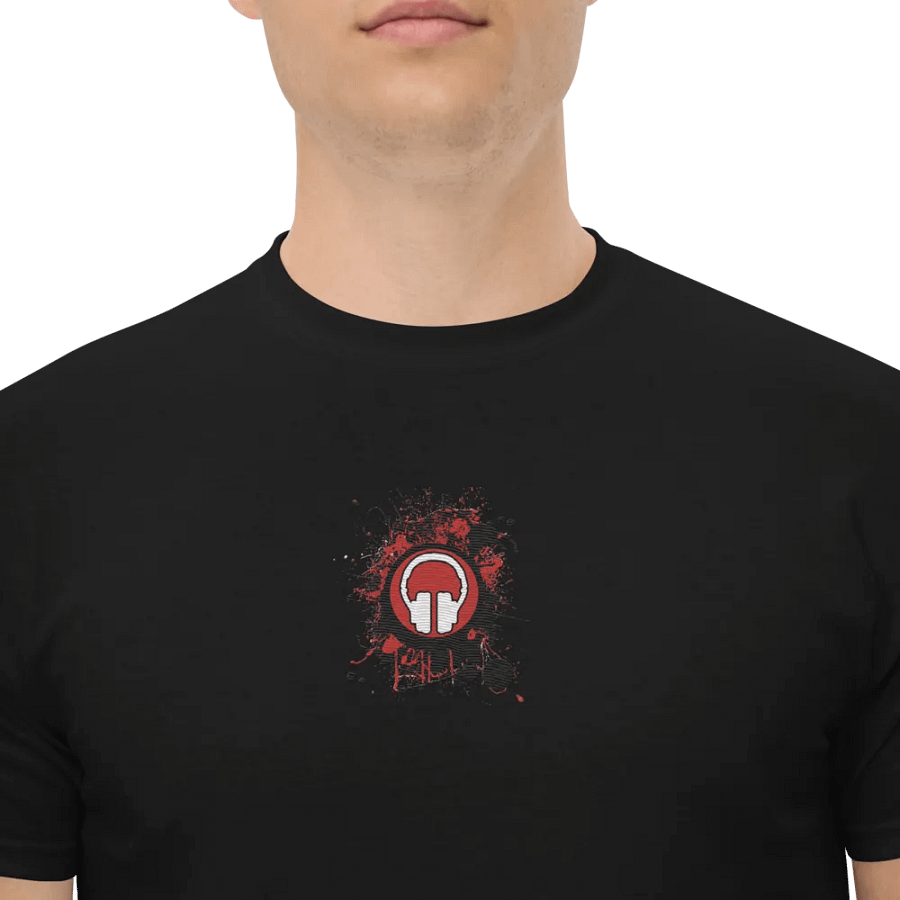 Front & Centre Paint Splat Headphones Embroidered Gildan Heavyweight T-Shirt product image (10)