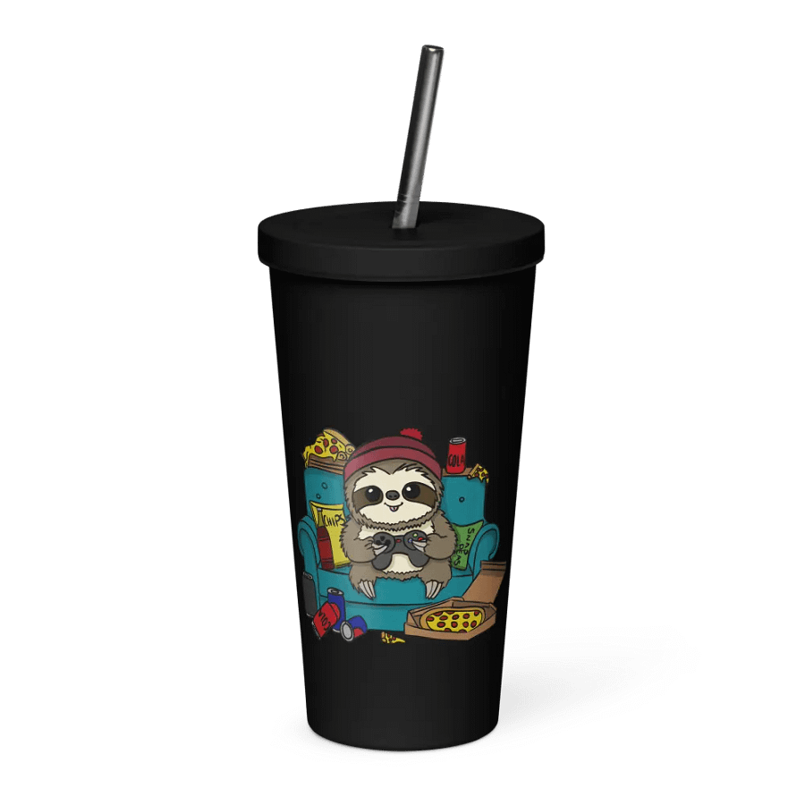 Insulated Tumbler with a Straw - Gamer product image (1)