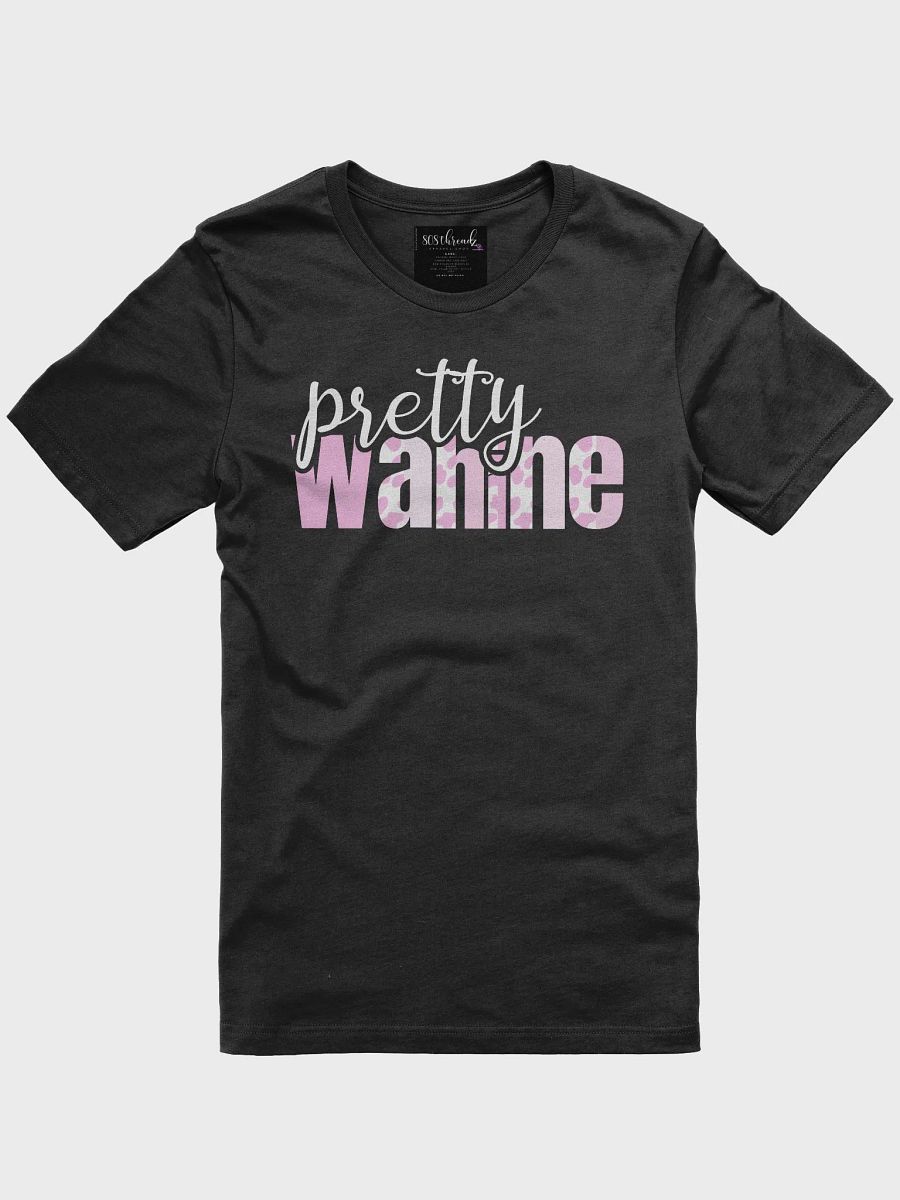 Pretty Wahine T-Shirt; White with Pink Cow Pattern product image (2)