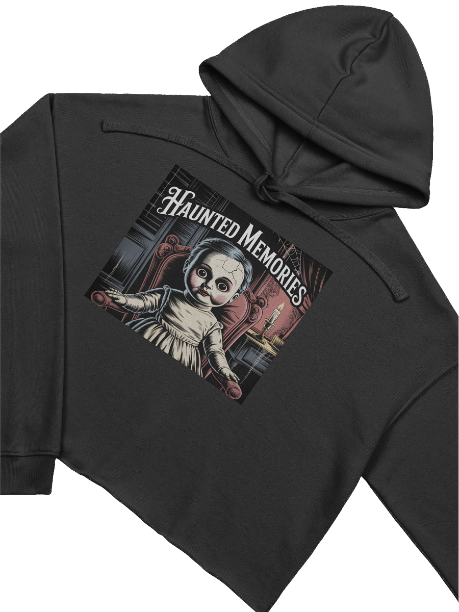 Midnight Veil Designs Women's Gothic Crop Hoodie - Haunted Memories Black - Free Shipping product image (3)