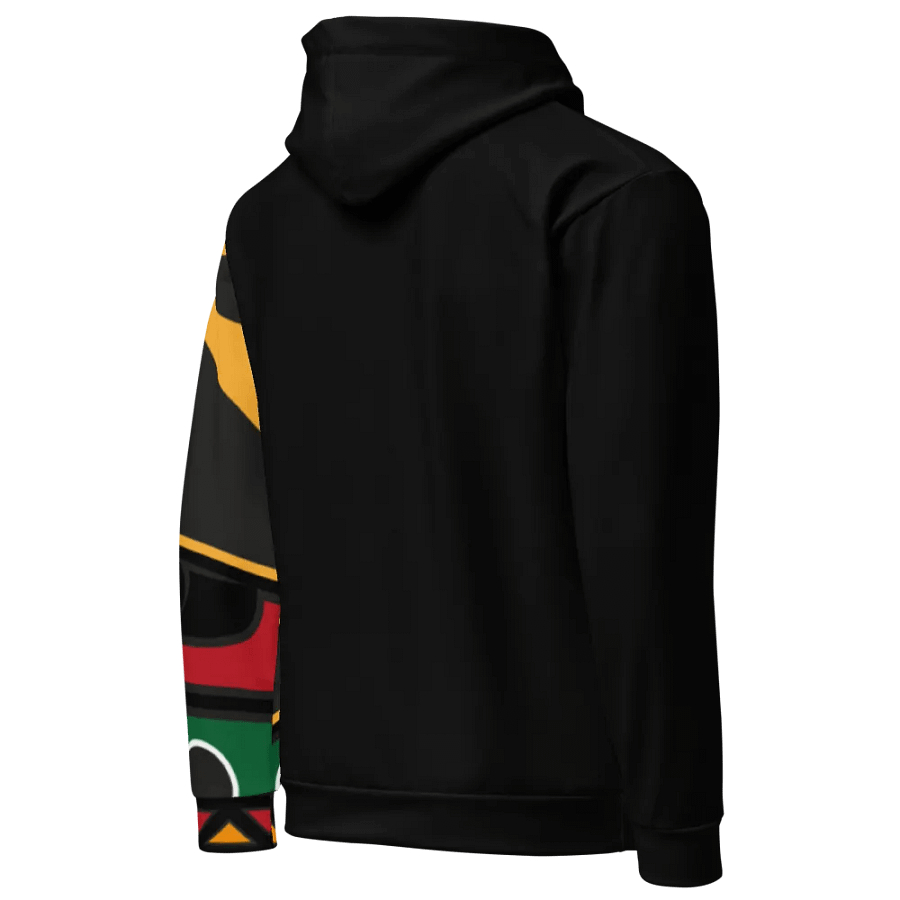 Black Big Sleeve Hoodie - Green Hood product image (5)