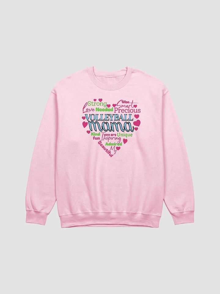 Heart Volleyball Mama Words Crewneck Sweatshirt product image (9)