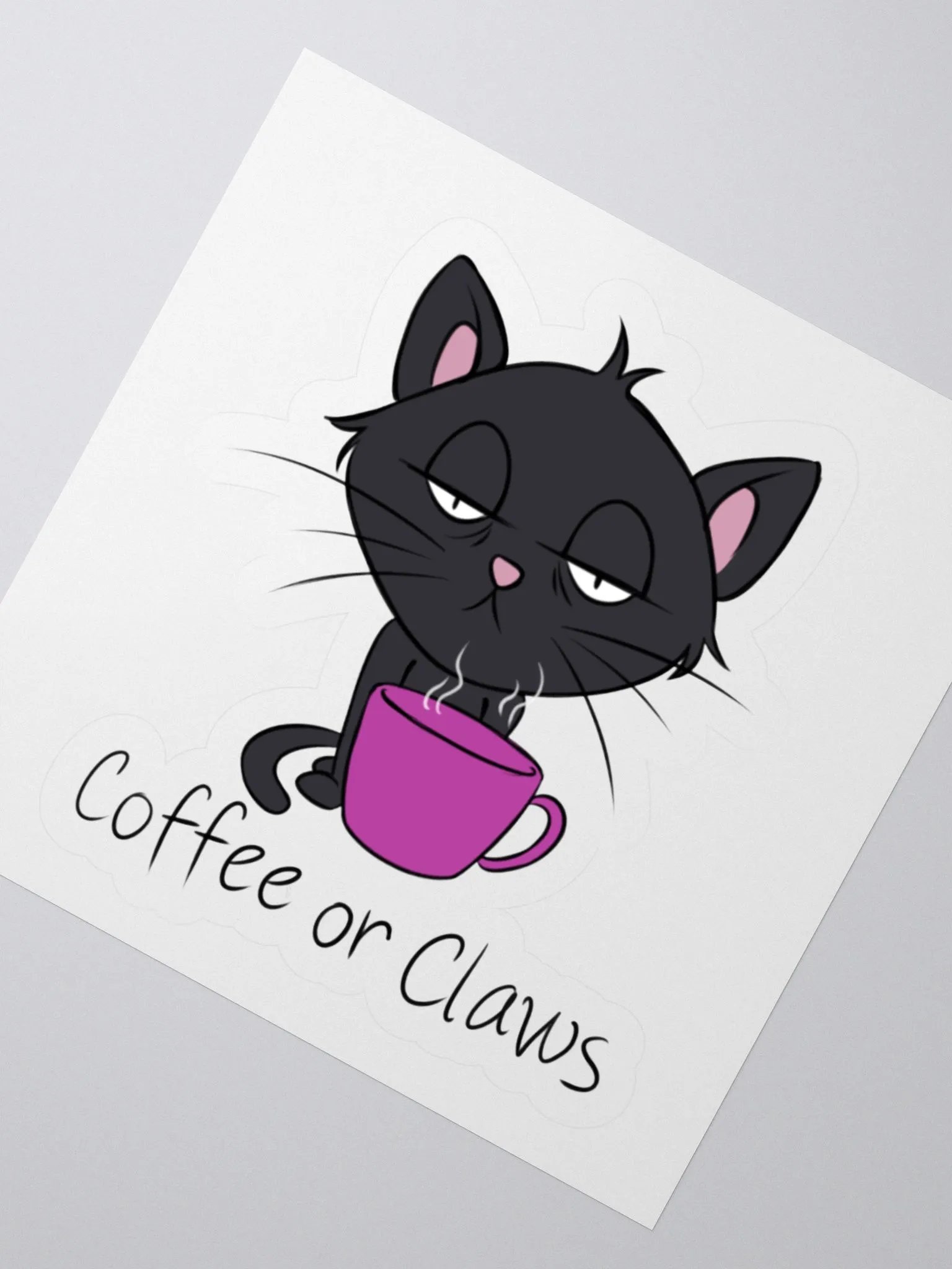 Coffee or Claws Warning Label (sticker) product image (2)