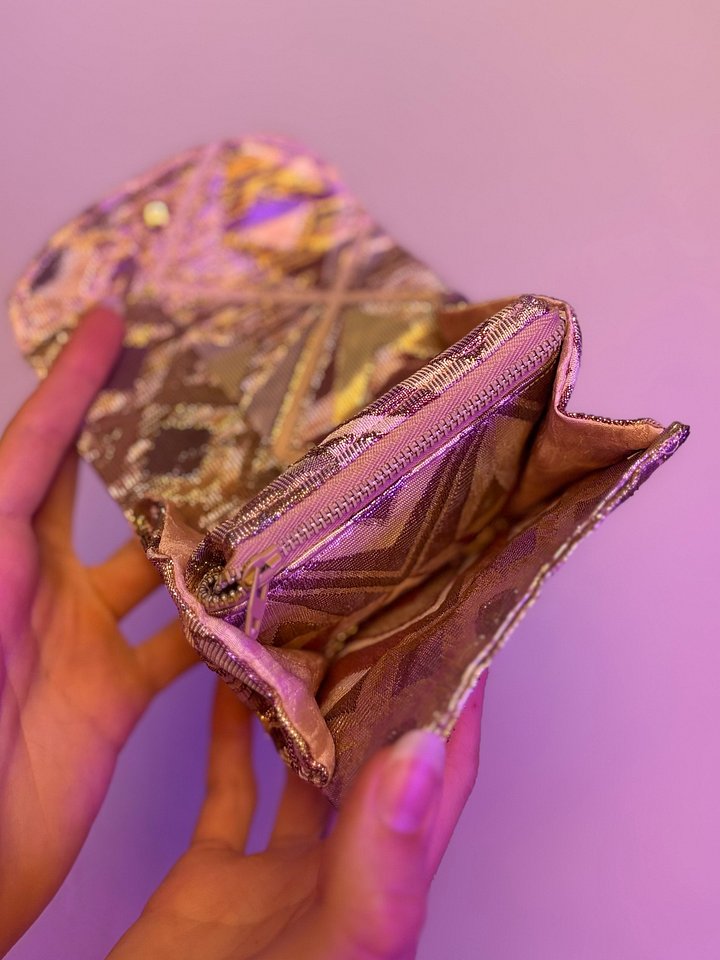 Wallet (Pink and Gold Metallic Diamonds) product image (2)