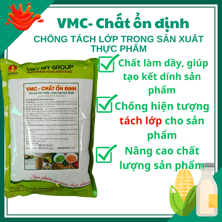 VMC CHẤT ỔN ĐỊNH – CHỐNG TÁCH LỚP TRONG SẢN XUẤT THỰC PHẨM product image (1)
