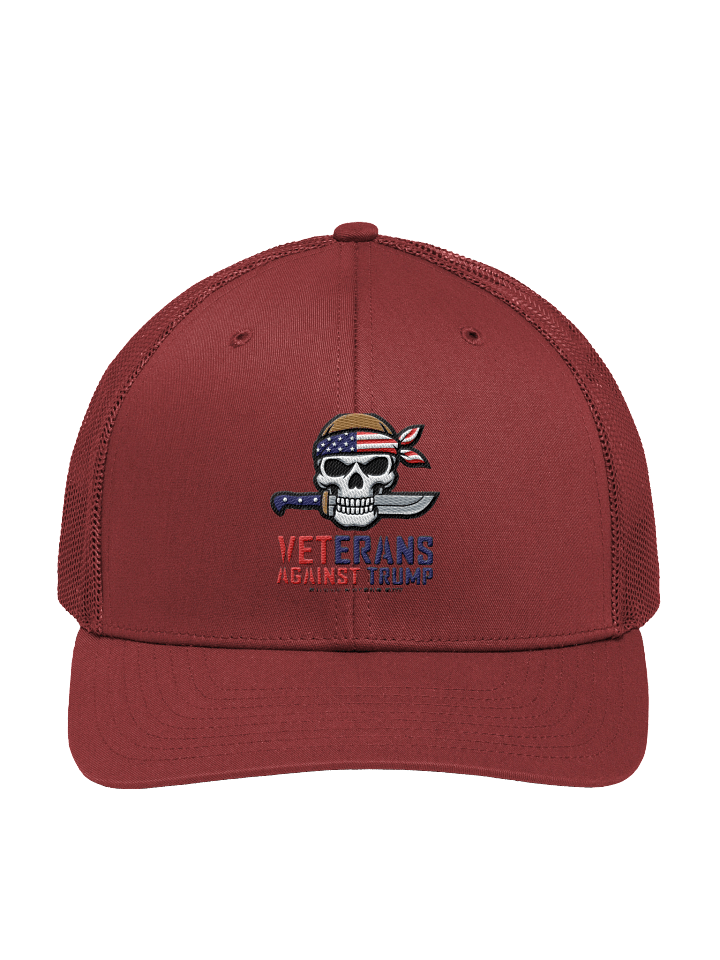 Veterans Against Trump Skull Trucker Hat product image (4)