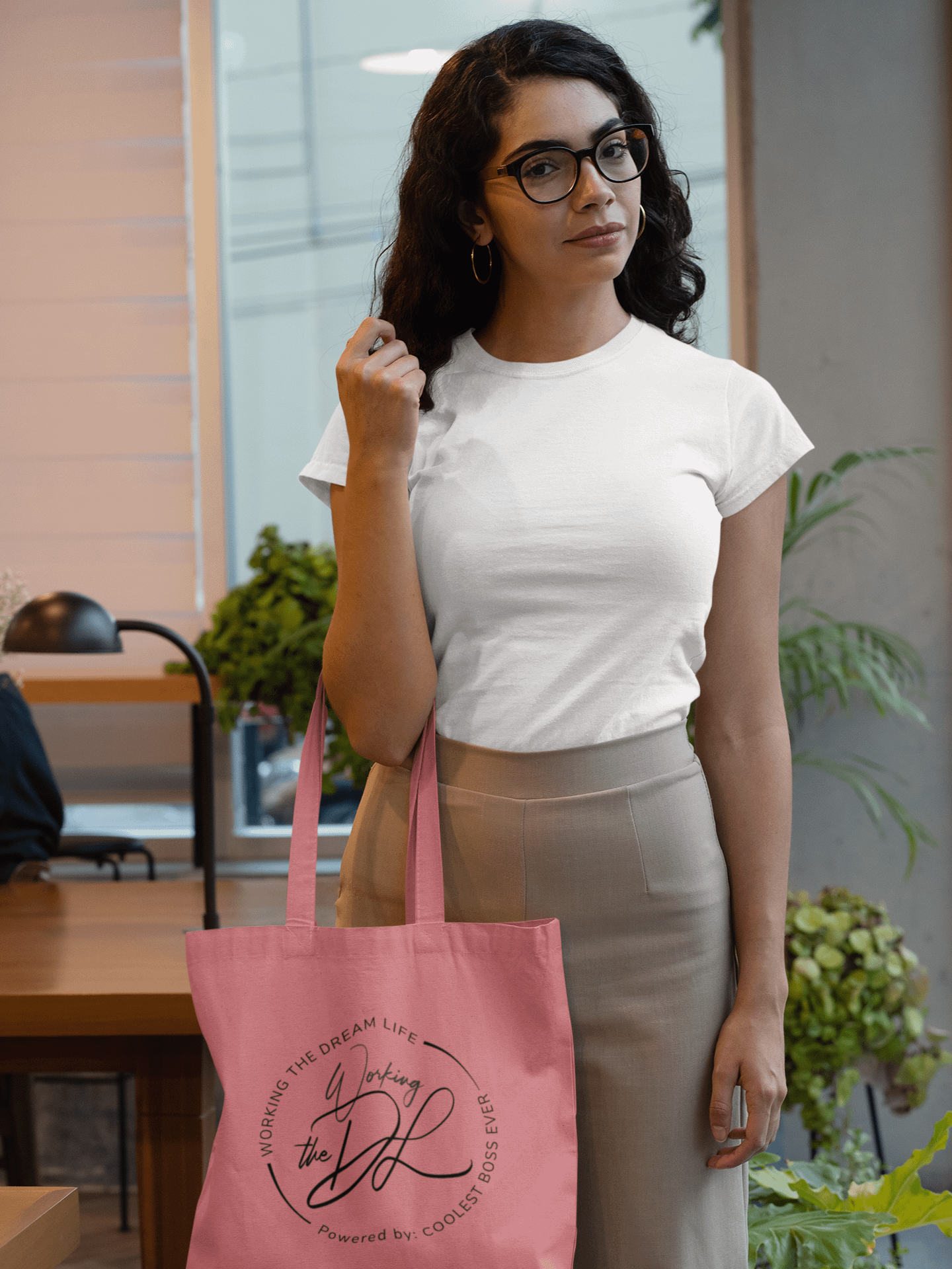 Pink Econscious Organic Cotton Tote Bag – Eco-Friendly Reusable Shopping & Everyday Carry Bag product image (3)