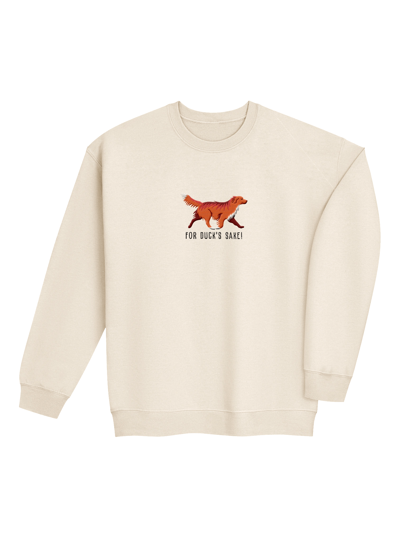For Duck's Sake! Sweatshirt (Embroidered) of a Nova Scotia Duck Tolling Retriever(Red) product image (24)