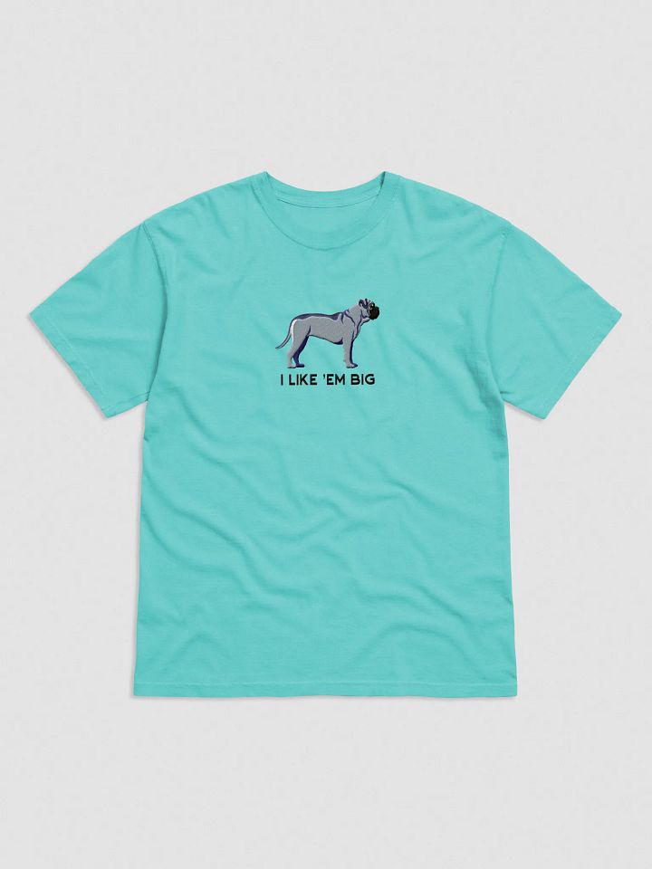 I Like 'Em Big T-Shirt(Embroidered) of an English Mastiff(Blue) product image (25)