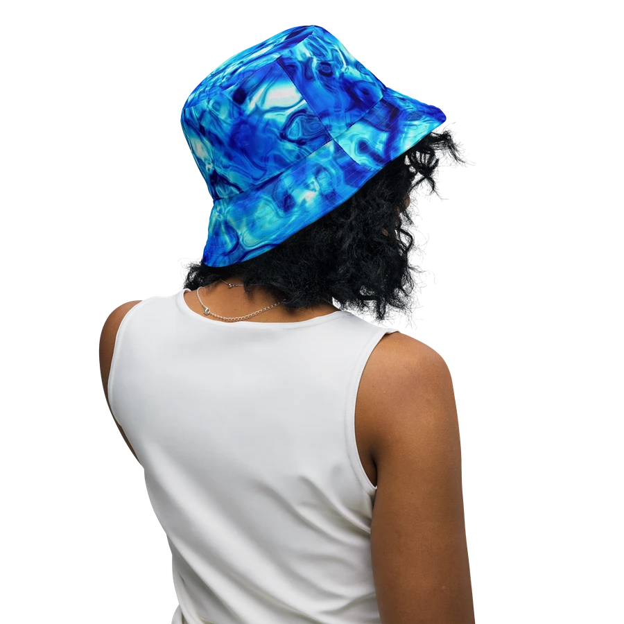 Blue Fractal Flower Kaleidoscope Bucket Hat product image (8)