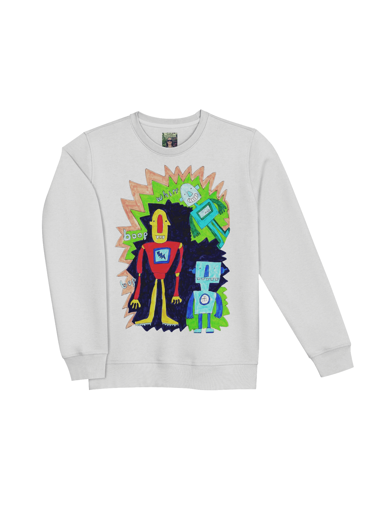 Whimsical Robot Trio Unisex Sweatshirt product image (6)