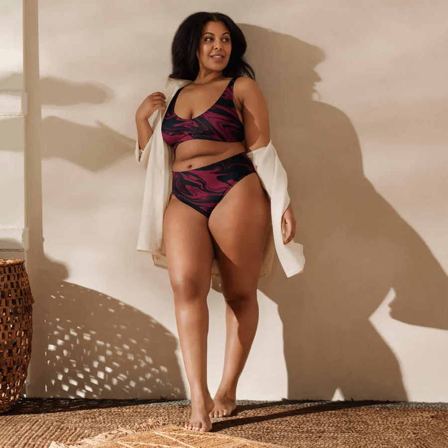 Stylish Swirl Recycled High Waisted Bikini product image (12)