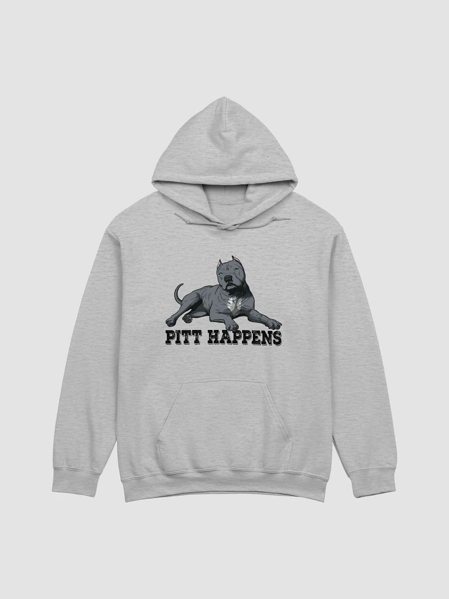 Pitt Happens Hooded Sweatshirt of a Pitbull Terrier (Cropped Ears - Blue) | Funny Hoodie for Pitbull, Bully, and Staffordshire Terrier Paw-rents product image (26)