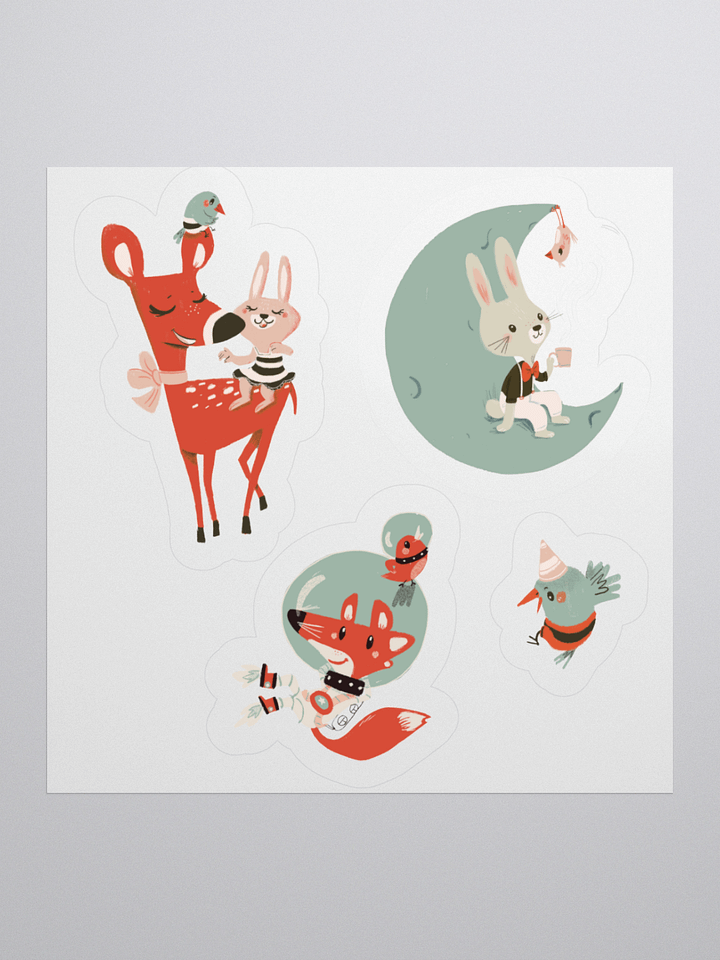 Dreamy Little Animals – Illustrated Sticker Sheet product image (2)