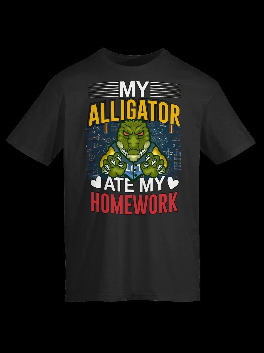 My Alligator Ate My Homework-Funny Alligator T-Shirt product image (2)