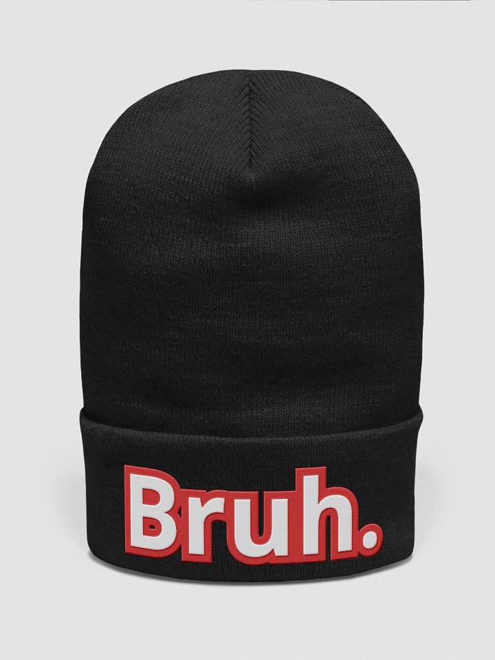 Chad's "Bruh" Cuffed Beanie product image (2)