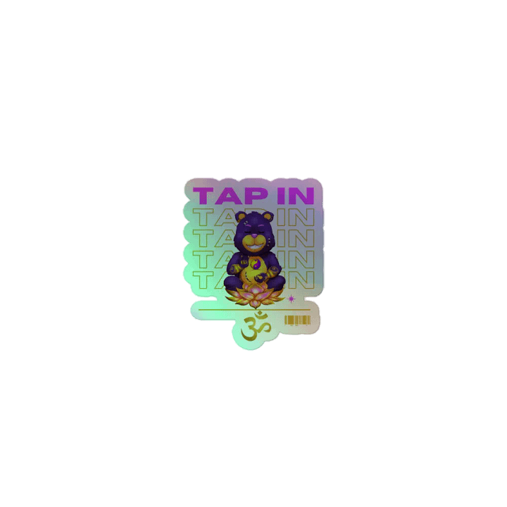 Zen Bear Holographic Sticker Sheet product image (1)