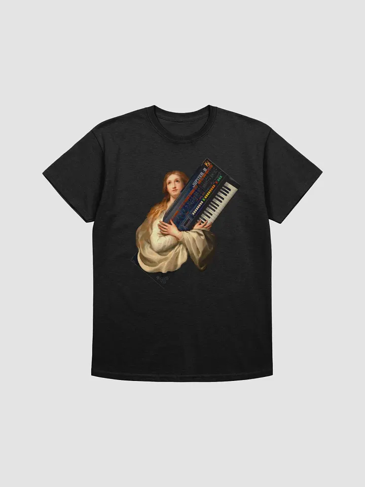 The Immaculate Jupiter Conception (Roland Jupiter 8) by Frank Fonik, Techno EDM Unisex t-shirt product image (1)