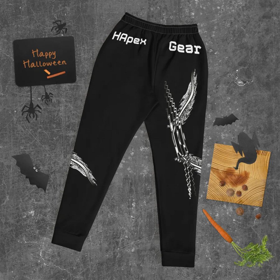 White HApex Gear White Logo Cancer Awareness Orange Ribbon. Black Women's Joggers product image (7)