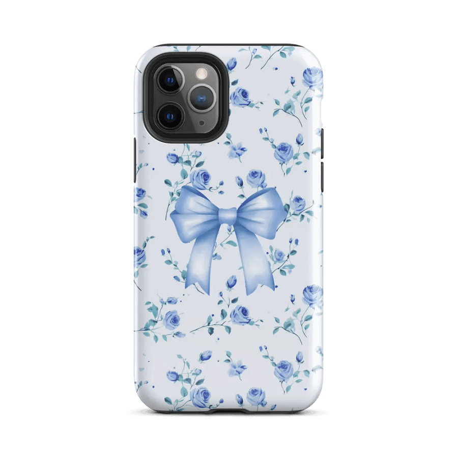 Floral Coquette Blue Bow - Tough Phone Case product image (2)