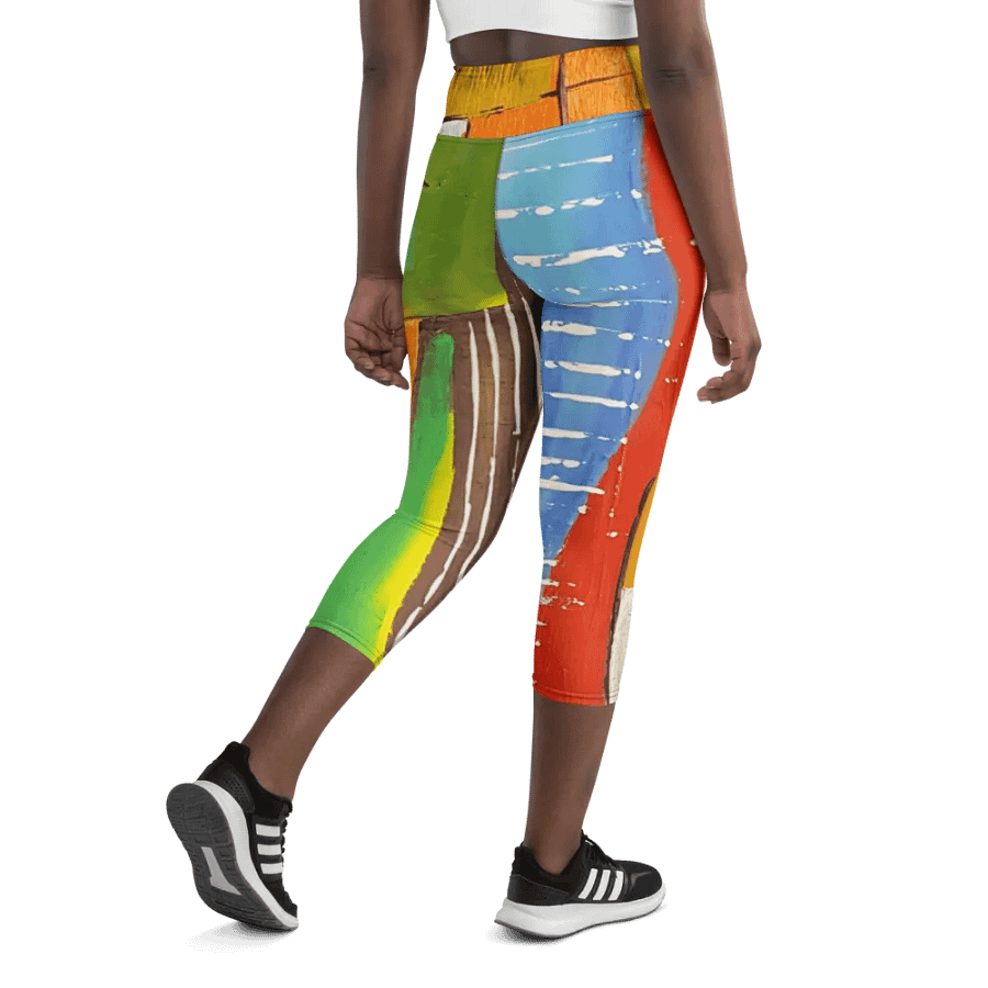 original painting printed on leggings, yoga leggings, work out with style product image (8)