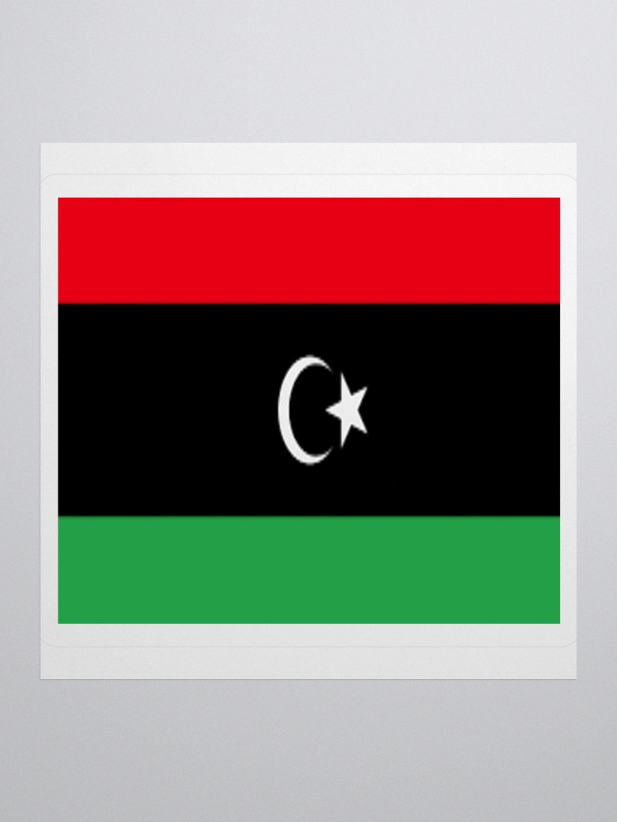 Libya Flag Sticker | Crescent Star Design | Durable Vinyl | 3 Sizes product image (3)