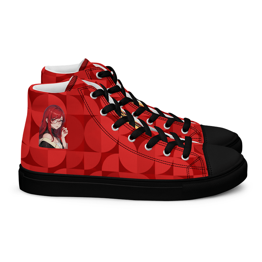 (Red WAIFU) K Women's High Top Canvas Shoes product image (2)
