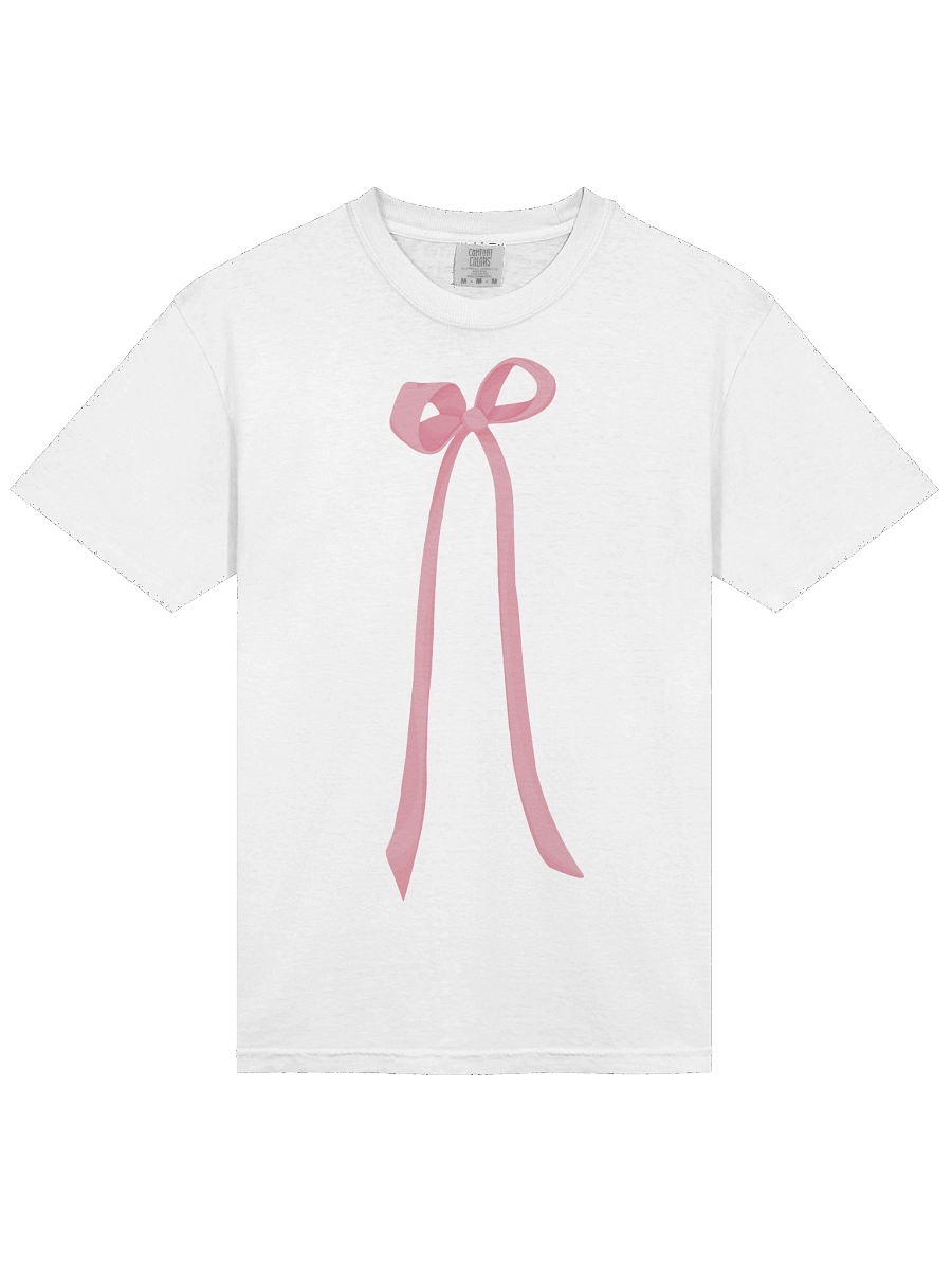 Vintage Pink Ribbon Bow T-Shirt product image (94)