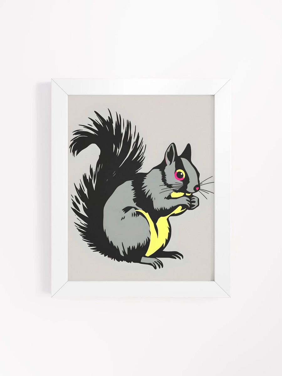 Vibrant Graffiti Squirrel Ayous Wood Framed Matte Poster product image (24)