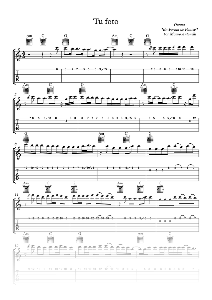 Tu foto - Partitura + Tab + Acordes + Pista product image (1)