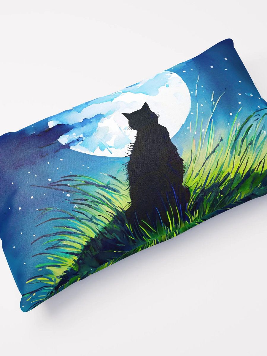 A Cat Sings To The Moon Throw Pillow product image (5)