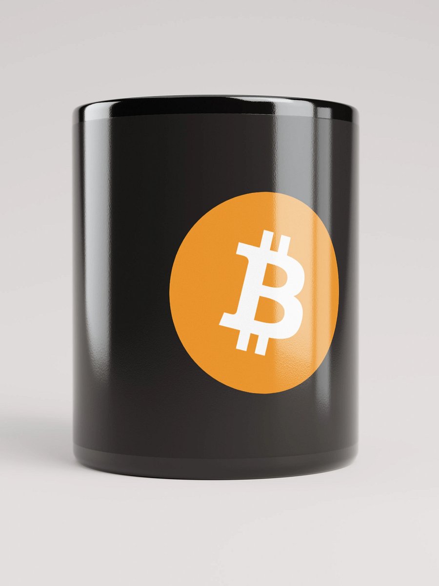 Bitcoin Symbol Black Glossy Mug product image (10)