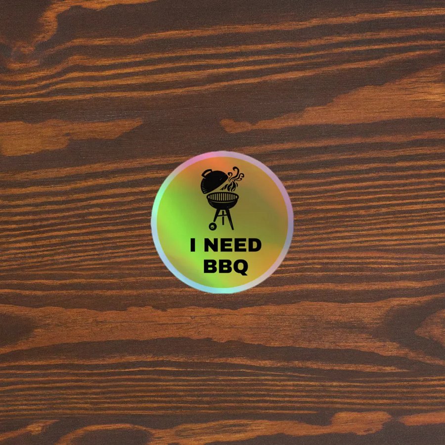 I Need BBQ Logo Sticker product image (5)