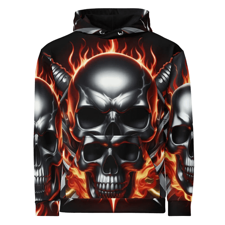 All-Over Printed Clothing - Unisex Skull Hoodie #27 product image (1)
