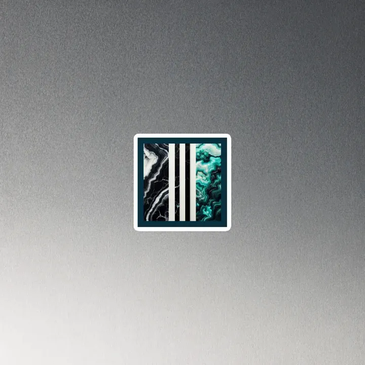 Marble & Malachite Fusion , Slimline, Die-Cut Magnet product image (2)