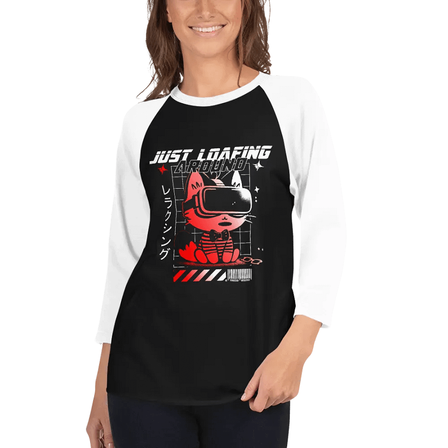 Just Loafing Around || Tultex Raglan Tee product image (4)