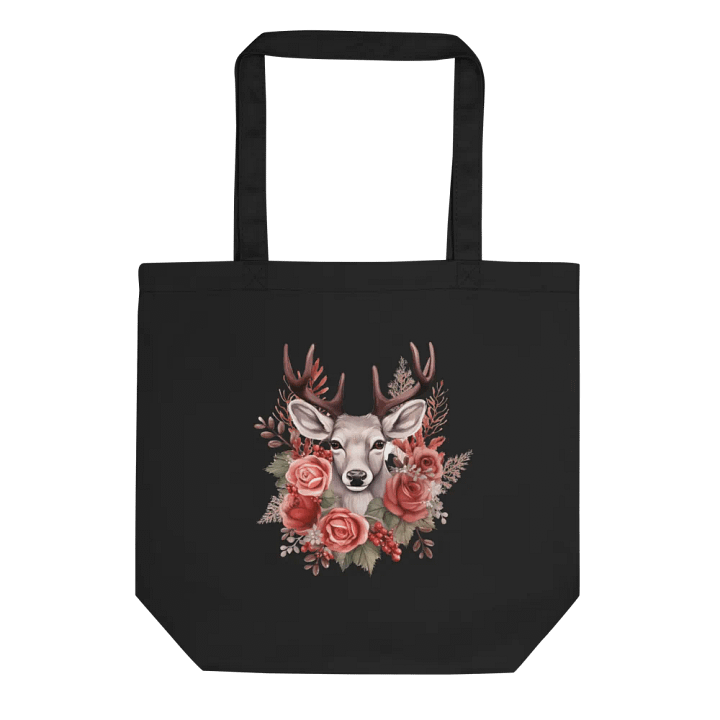 Floral Majesty Deer Tote Bag product image (1)