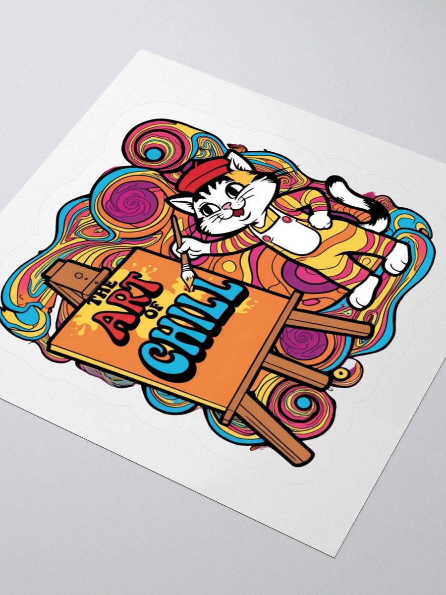 Chill Cat Art Kiss Cut Stickers product image (7)