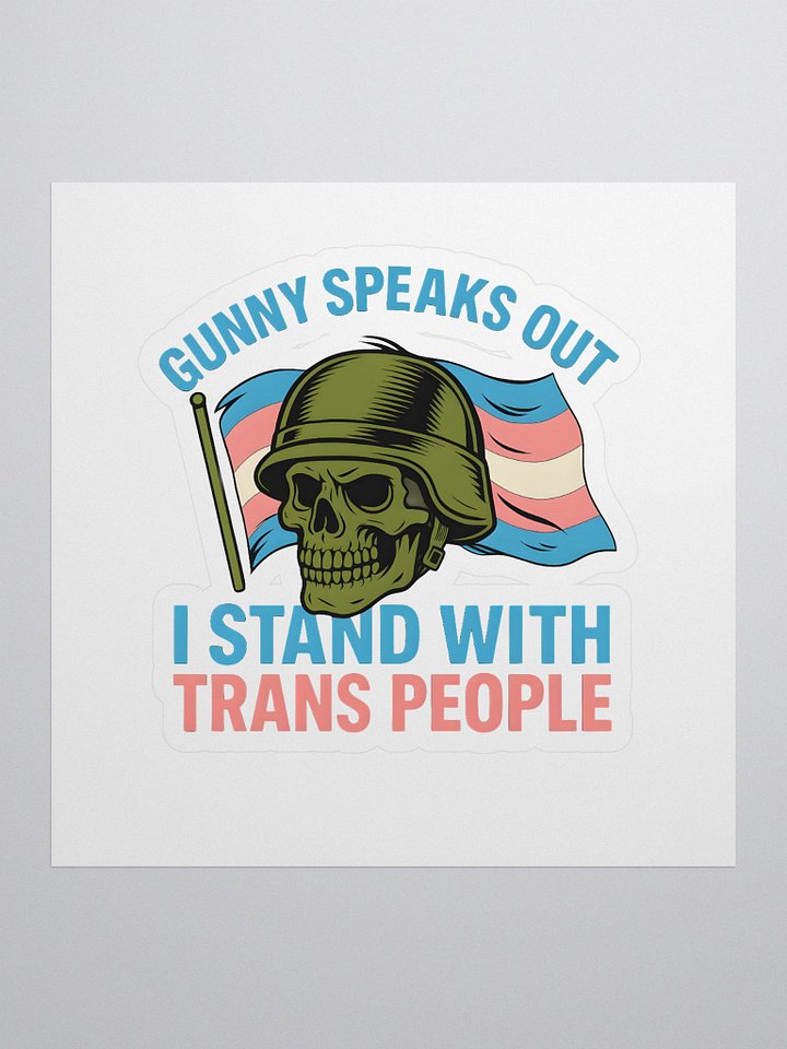 Trans Pride Skull Sticker product image (1)