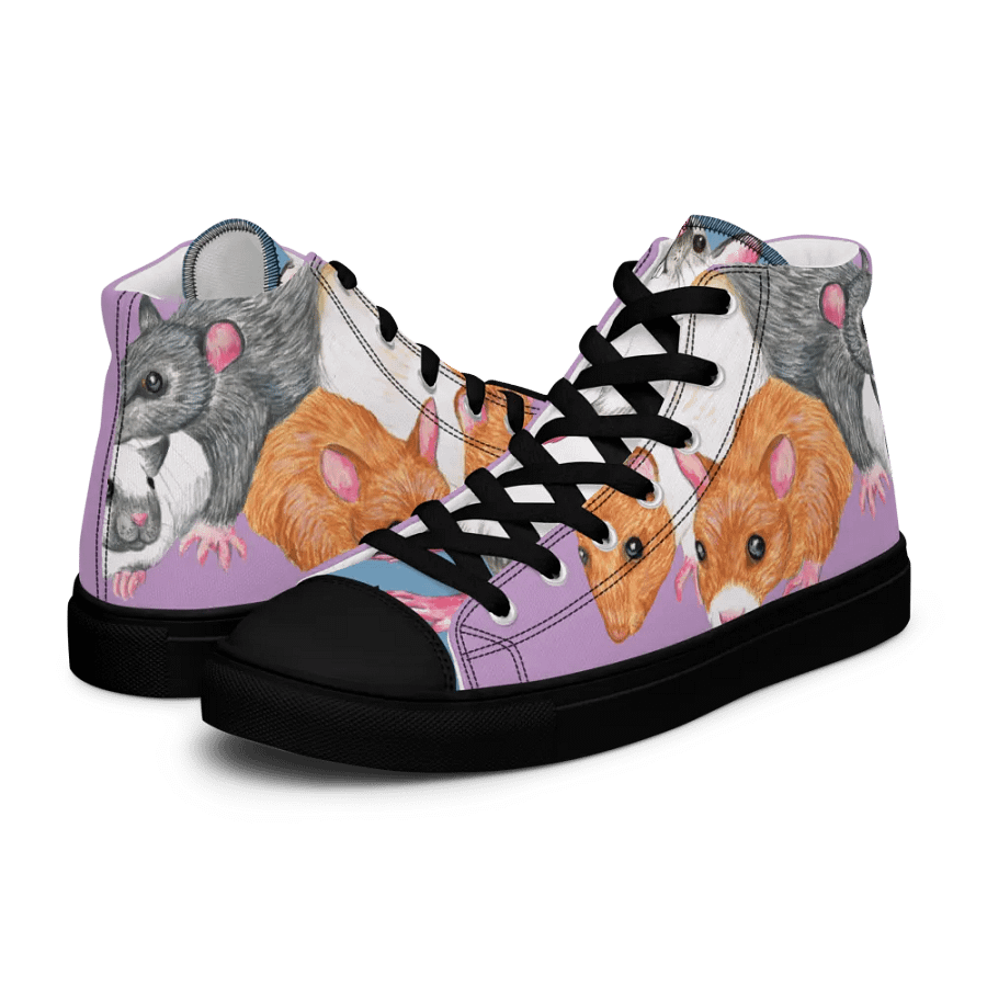rat mischief High Top Canvas Shoes (womens) product image (5)