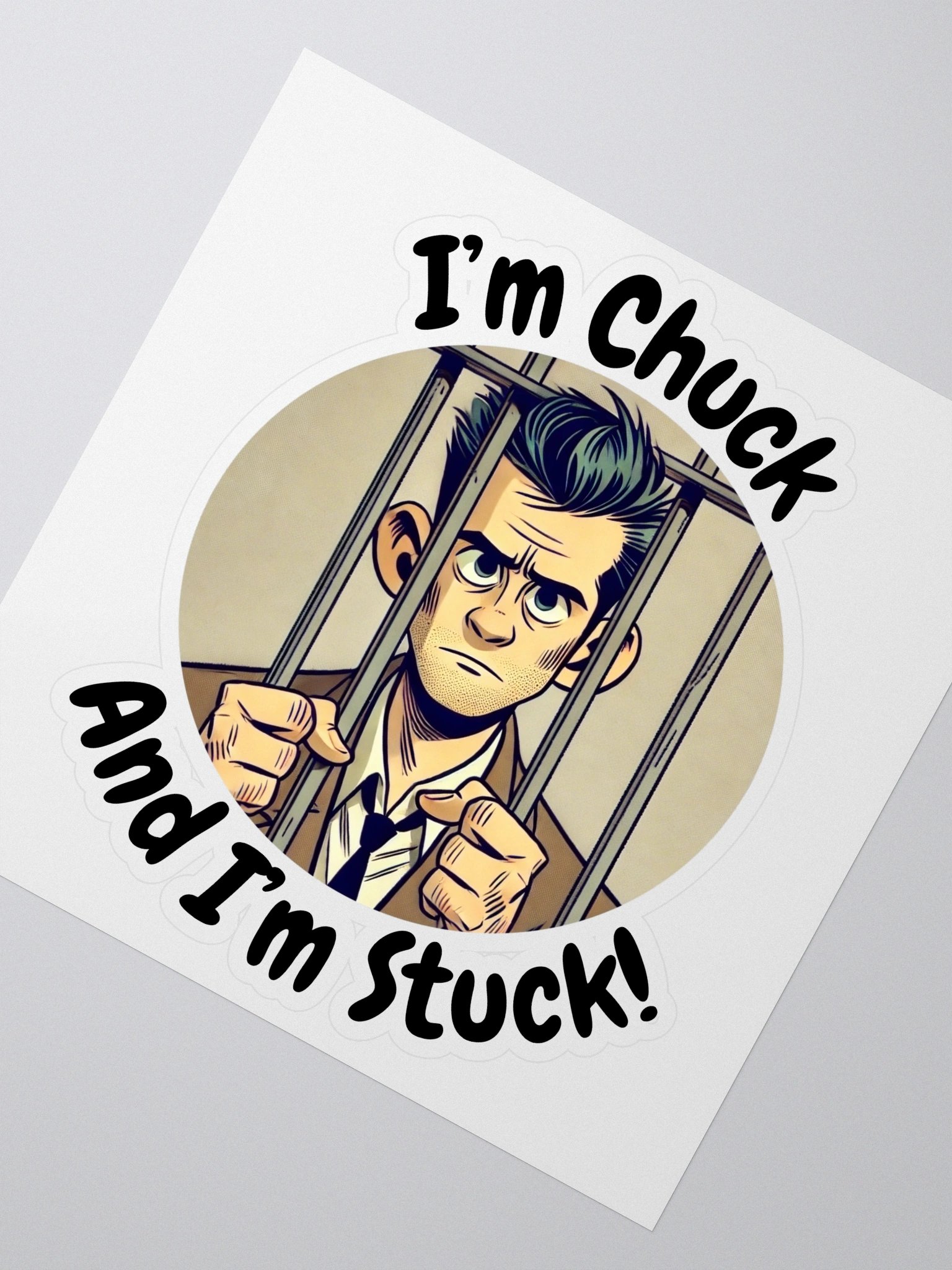 I'm Chuck And I'm Stuck! Kiss-Cut Sticker product image (2)