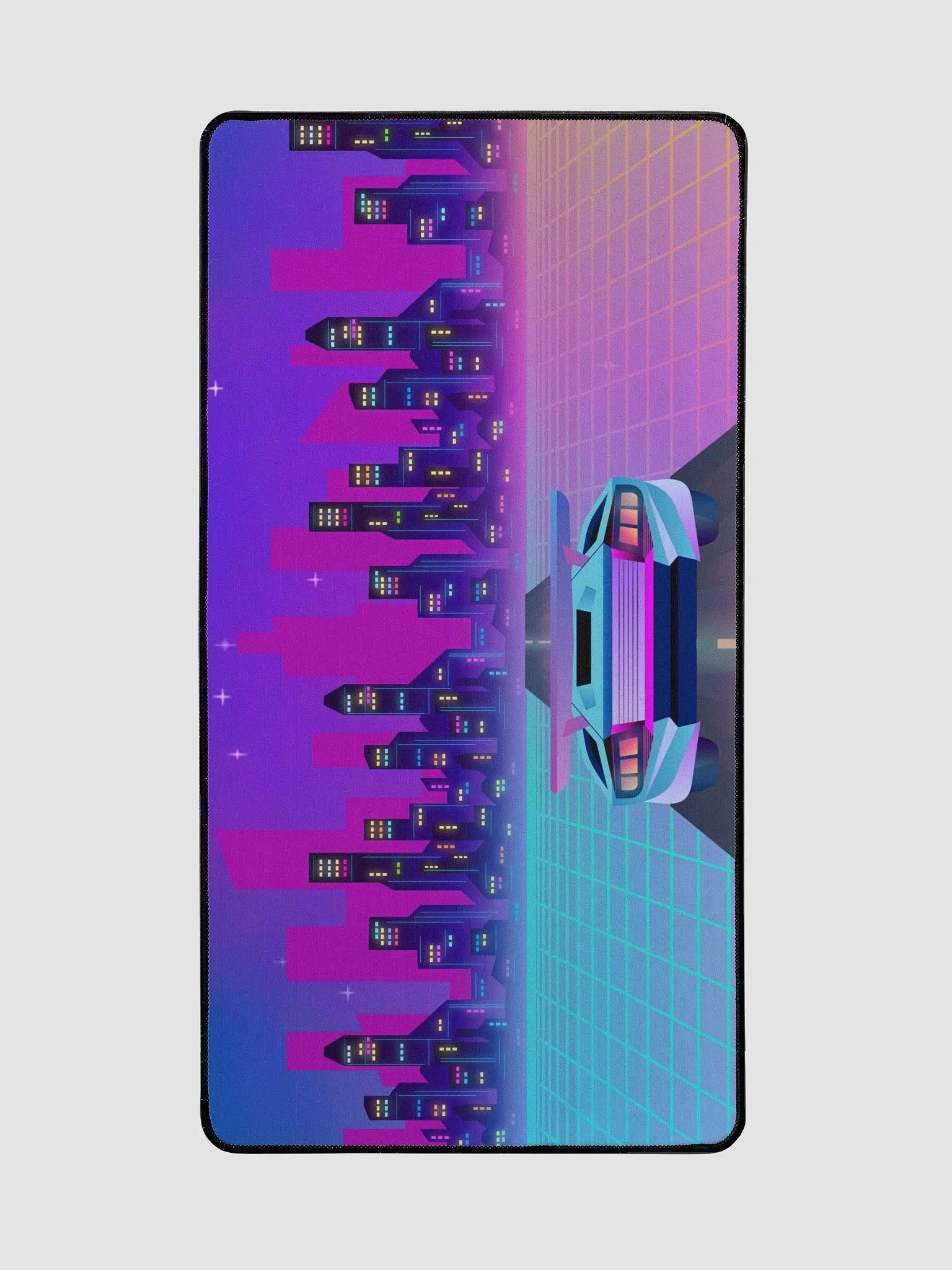 Neon City Lights Desk Mat product image (2)