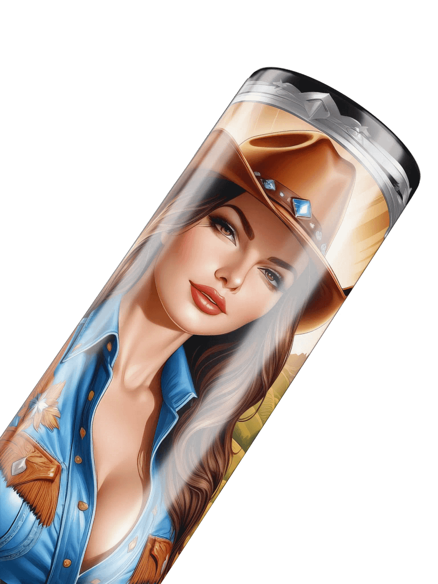 Beautiful Cowgirl 20 oz Skinny Stainless Steel Tumbler - v2 product image (6)