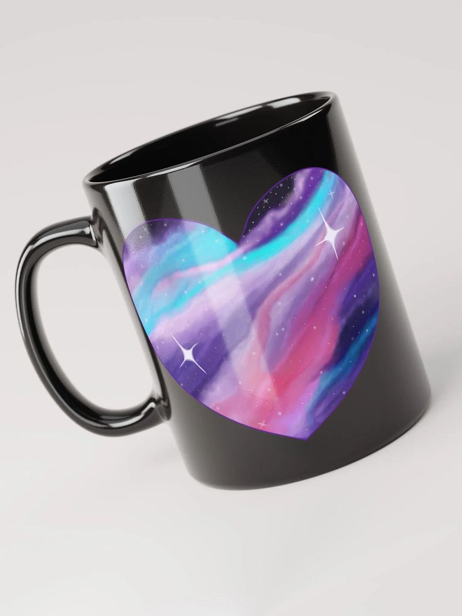 SilverGemini - Black Galaxy Heart Mug product image (4)