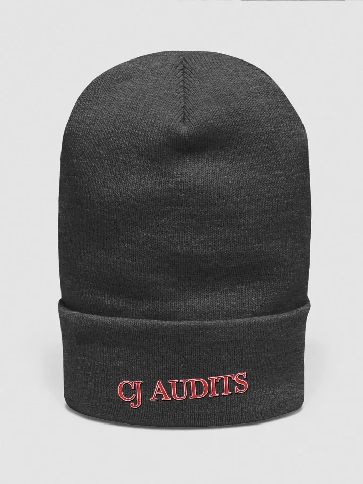 Bold Red Outline CJ AUDITS Beanie product image (3)