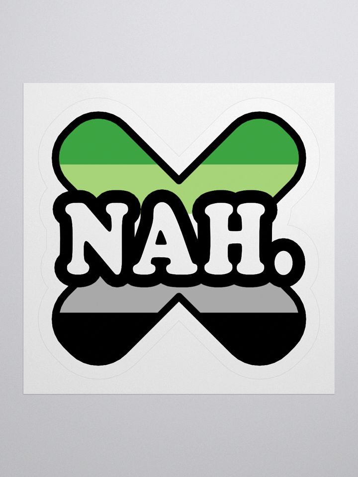 Aromantic "Nah" sticker product image (1)