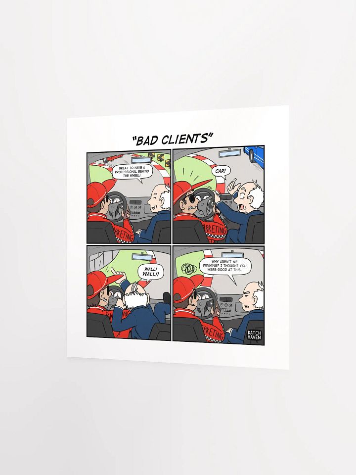 "Bad clients" poster (10″×10″) product image (2)