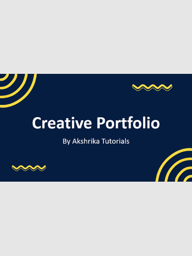 Yellow & Blue Animated Portfolio PowerPoint Template product image (1)