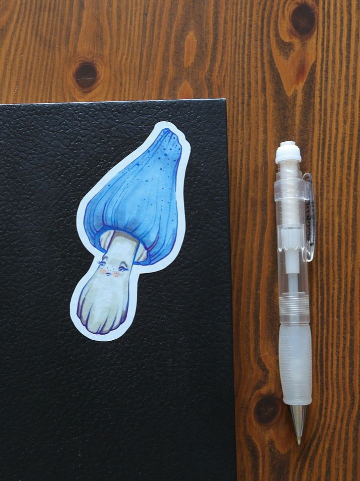 BLUE MUSHROOM STICKER product image (1)