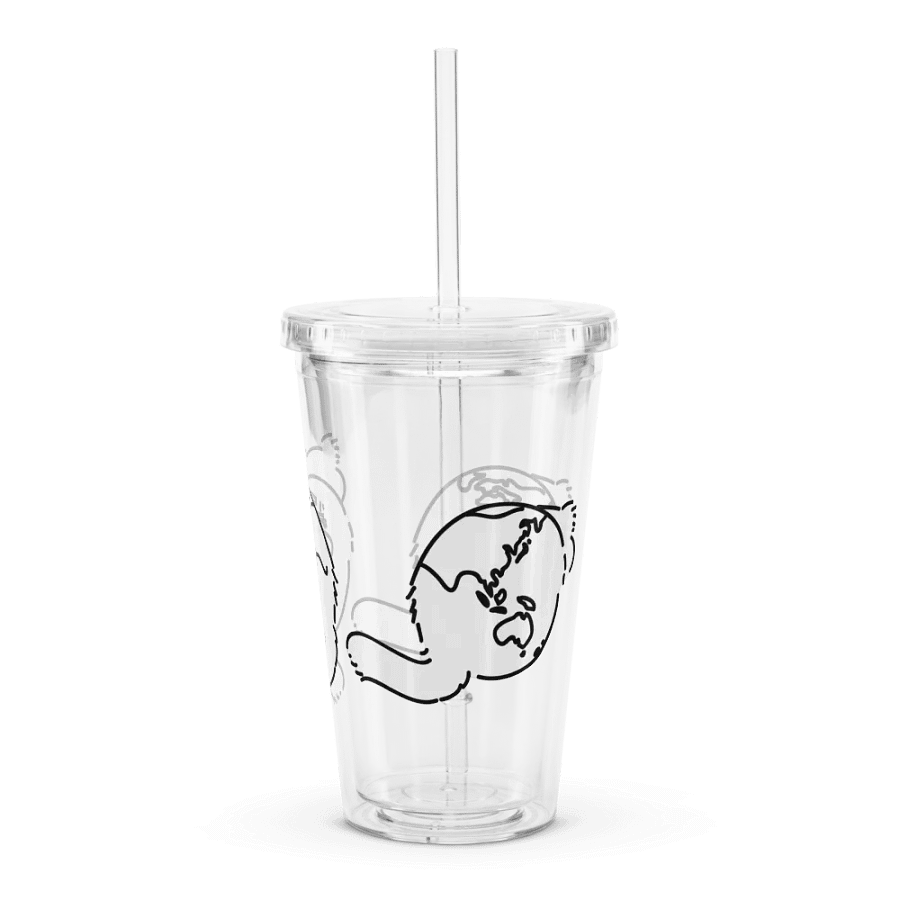 Planet Manul Trio - Transparent Cup & Straw product image (4)